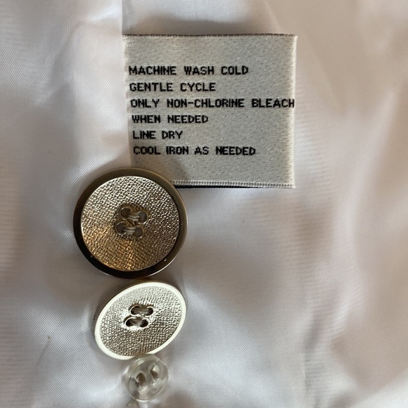 Giacca large white peacoat with silver buttons - Picture 12 of 12